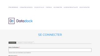 
                            1. Se connecter | DataDock