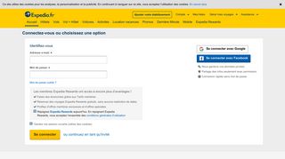 
                            2. Se connecter - Expedia