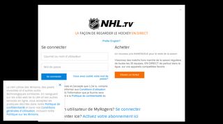 
                            1. Se Connecter | LNH.com - NHL.com