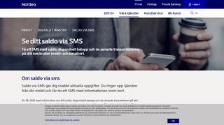 
                            8. Se ditt saldo via SMS | Nordea.se