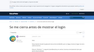 
                            12. Se me cierra antes de mostrar el login - bet365.es | EducaPoker