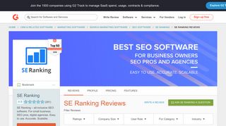 
                            10. SE Ranking Reviews 2019 | G2 Crowd