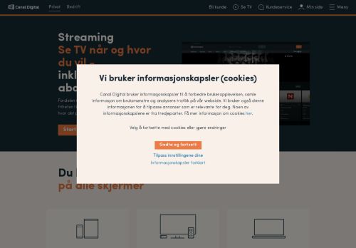 
                            5. Se TV hvor du vil, med Canal Digital-appen - Strømmetjeneste ...