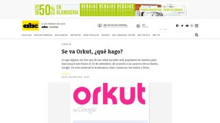 
                            7. Se va Orkut, ¿qué hago? - Ciencia - ABC Color