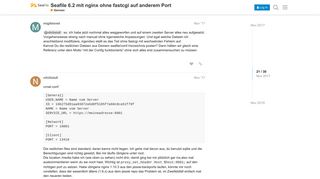 
                            3. Seafile 6.2 mit nginx ohne fastcgi auf anderem Port - German ...