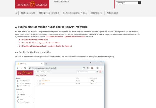 
                            4. Seafile für Windows - Rechenzentrum Universität Osnabrück