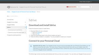 
                            3. Seagate Access for Personal Cloud User Manual - Sdrive