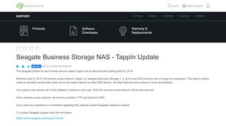 
                            3. Seagate Business Storage NAS - TappIn Update | Seagate Support ...