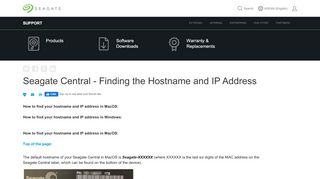 
                            11. Seagate Central - Finding the Hostname and IP Address | Seagate ...