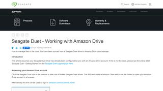 
                            10. Seagate Duet - Working with Amazon Drive | Seagate Support ASEAN