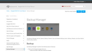
                            13. Seagate NAS OS 4 User Manual - Backup Manager