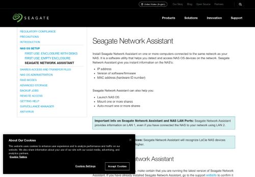 
                            11. SEAGATE NETWORK ASSISTANT | Seagate Australia / New Zealand