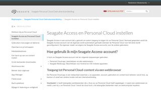 
                            2. Seagate Personal Cloud Gebruikershandleiding - Seagate Access en ...