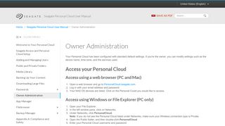 
                            2. Seagate Personal Cloud User Manual - Owner Administration