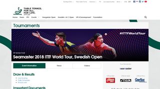 
                            9. Seamaster 2018 ITTF World Tour, Swedish Open - Tournaments ...