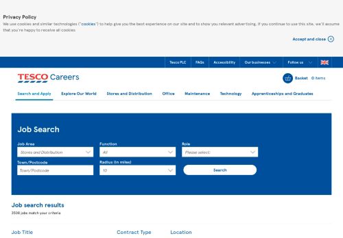 
                            12. Search and Apply | Tesco Careers