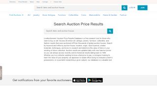 
                            5. Search Auction Price Results - Live Auctioneers