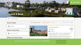 
                            4. Search & Book - Camping Zeeburg Amsterdam