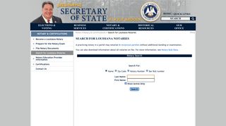 
                            7. Search for Louisiana Notaries - Louisiana Secretary of State