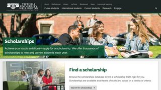 
                            4. Search for scholarships | Victoria University of Wellington