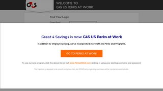 
                            7. Search for your Login - G4S US Perks at Work