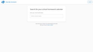 
                            5. Search for your school homework calendar - Show My Homework ...