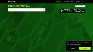 
                            3. Search for your team - Team App