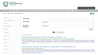 
                            7. search - Higher Education - Government of Khyber ...