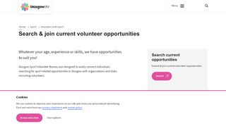 
                            10. Search & join current volunteer opportunities — Glasgow Life
