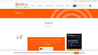 
                            4. Search - KYC360 - RiskScreen