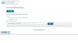 
                            5. Search Personal Binaan Directory - CIDB