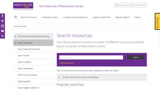 
                            8. Search resources (The University of Manchester Library)