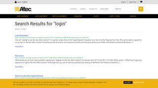 
                            3. Search Results for “login” – Altec Inc
