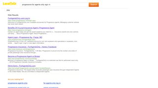 
                            13. Search results for progressive for agents only sign in - LocalToUs