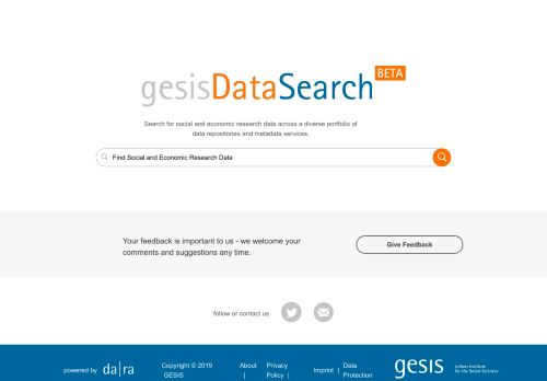 
                            3. Search social sciences data sets. Suche in ...