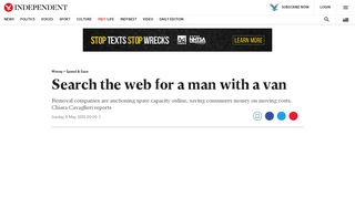 
                            10. Search the web for a man with a van | The Independent