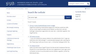 
                            8. Search the website - SUB Göttingen