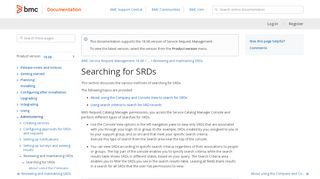
                            13. Searching for SRDs - BMC Service Request Management ...