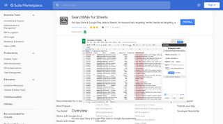 
                            12. SearchMan for Sheets - Google Sheets add-on - Google Chrome