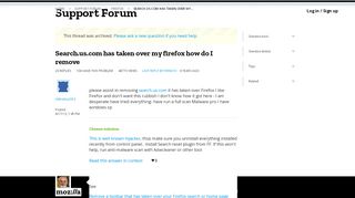 
                            9. Search.us.com has taken over my firefox how do I remove | Firefox ...