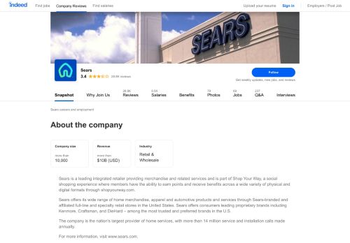 
                            3. Sears Careers and Employment | Indeed.com