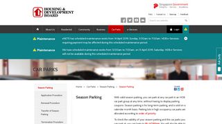 
                            1. Season Parking - Housing & Development Board (HDB)