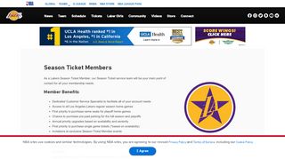 
                            2. Season Ticket Members | Los Angeles Lakers - NBA.com