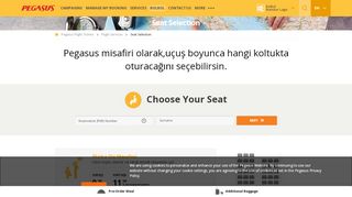 
                            8. Seat Selection | Pegasus Airlines
