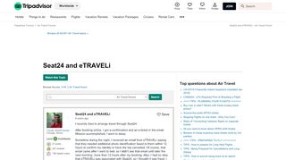
                            3. Seat24 and eTRAVELi - Air Travel Forum - TripAdvisor