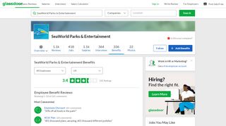 
                            4. SeaWorld Parks & Entertainment Employee Benefits and Perks ...