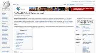 
                            13. SeaWorld Parks & Entertainment - Wikipedia