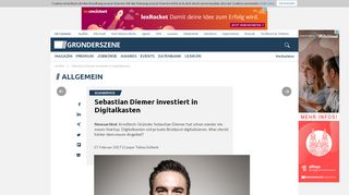 
                            3. Sebastian Diemer investiert in Digitalkasten | Gründerszene