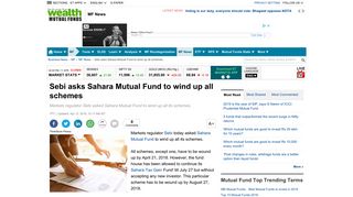 
                            8. Sebi asks Sahara Mutual Fund to wind up all schemes - The Economic ...