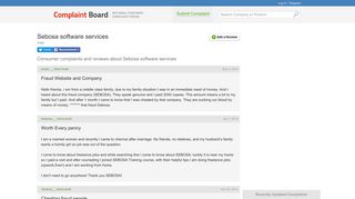 
                            5. Sebosa software services - Complaint Board